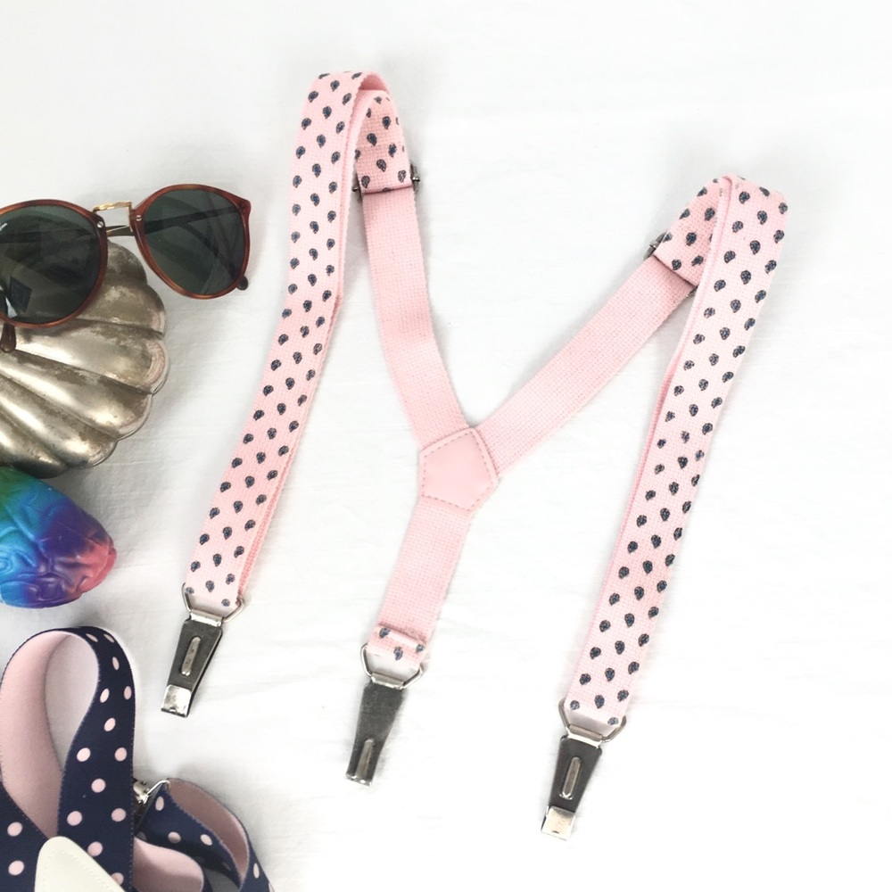Kid’s Pink Paisley Suspenders